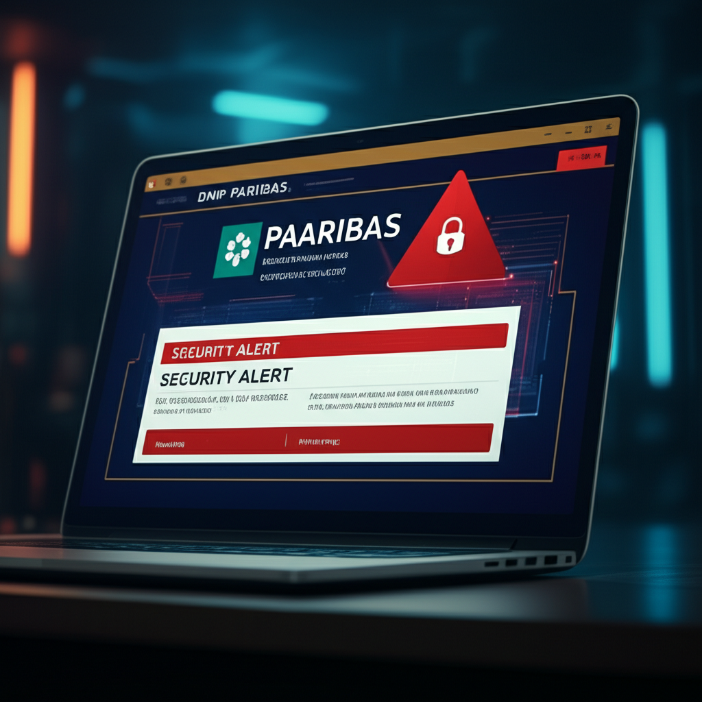 Illustration d'un faux email bancaire avec alertes de phishing